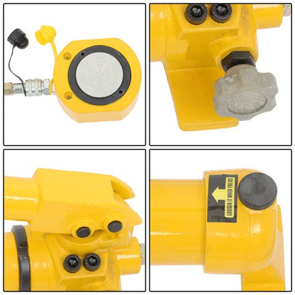 50T Low Profile Hydraulic Cylinder Jack Kit+CP-700 Manual Hydraulic Hand Pump