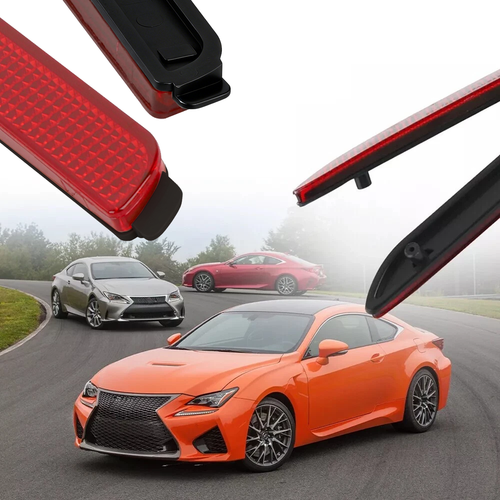 Red Rear Bumper Reflector LED Stop Brake Light for Toyota RAV4 2019-2023 2x