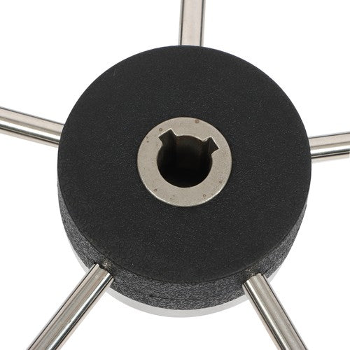 New Stainless Steel Yach Steering Wheel with PU Foam 5 Spoke 13-7/8 Inch?Black?
