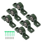 6PCS UCP202-10 Pillow Block Mounted Ball Bearing 5/8" Bore 2 Bolt Cast Iron Base