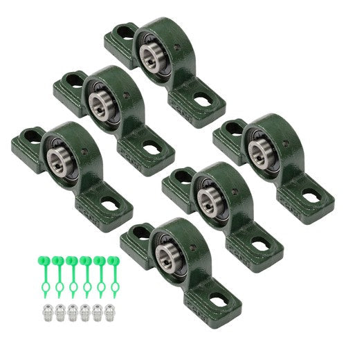 6PCS UCP202-10 Pillow Block Mounted Ball Bearing 5/8" Bore 2 Bolt Cast Iron Base