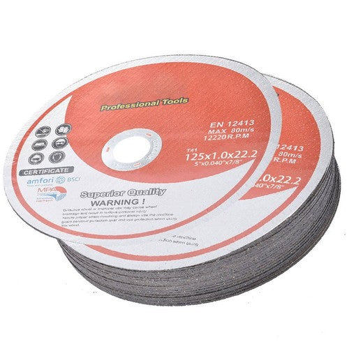 5"x.040"x7/8" 25 Pcs Cut-off Wheel - Metal & Stainless Steel Cutting Discs