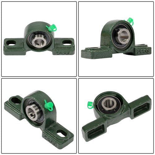 6PCS UCP202-10 Pillow Block Mounted Ball Bearing 5/8" Bore 2 Bolt Cast Iron Base