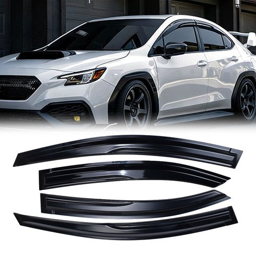 FOR 2022-2025 SUBARU WRX VB M STYLE 3D WAVY WINDOW VISOR RAIN GUARD DEFLECTOR