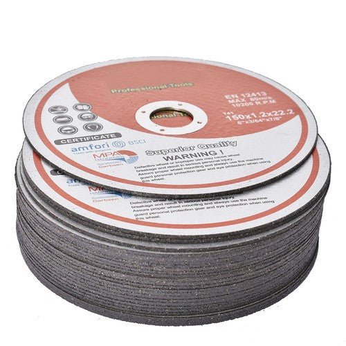 25 Pack 6"x.045"x7/8" Cut-off Wheel - Metal & Stainless Steel Cutting Discs