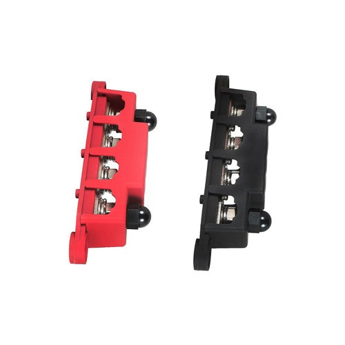 NEW 4 Post Busbar Bus Bar Power Distribution 12V 250A 3/8" Red and Black Pair