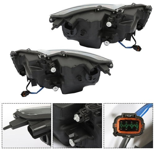 Pair Projector For Infiniti Q50 2014-2017 Passenger+Driver Side Clear Headlights