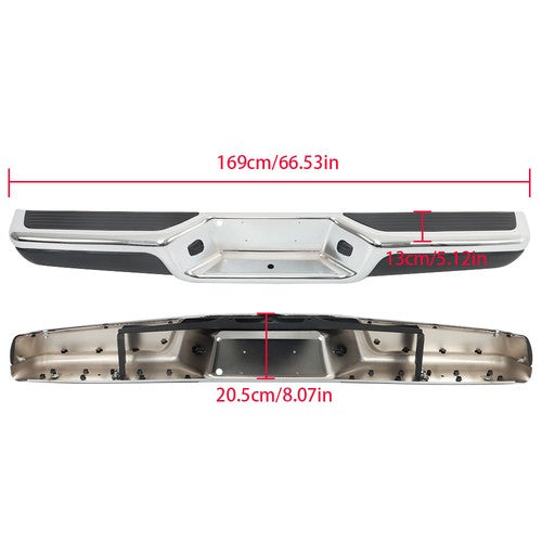 Rear Step Bumper Assembly Chrome Steel Fit For 1997-2003 2004 Dodge Dakota