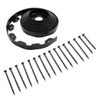 40FT Garden Edge Lawn Grass Stone Isolation Strip 16pcs Anchoring Spik US