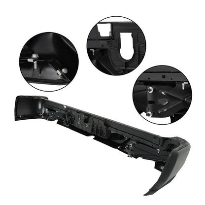 Rear Bumper w/ Vent w/o Sensor Holes Black Metal Suitable For RAM 1500 2019-2022