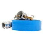 For Pool 1-1/2" x 25ft PVC Irrigation Discharge Hose With Aluminum Connectors