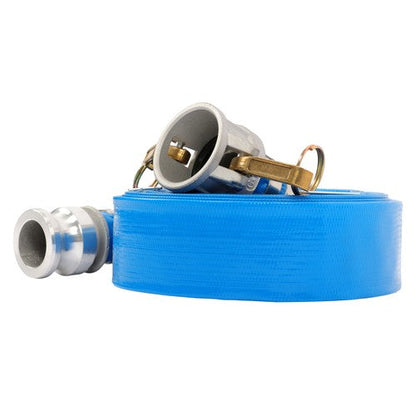 For Pool 1-1/2" x 25ft PVC Irrigation Discharge Hose With Aluminum Connectors