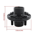 4 on 4" Bolt Circle Trailer Hub w/ Bearing Kit & 1" Square BT8 Trailer Spindle