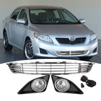 Front Bumper Fog Lights Lamps Lower Grille Grill for 2009-2010 for Toyota Corolla