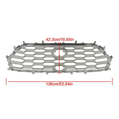 For Toyota Sequoia 2023-2024 Durable Black Chrome Front Bumper Upper Grille