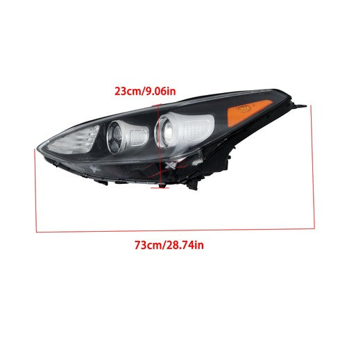1Pair Headlights Assembly Set For Kia Sportage 2017-2022 Clear Halogen w/LED DRL