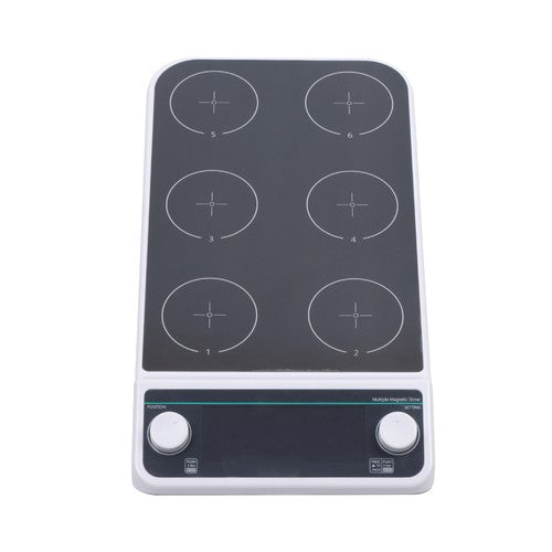 6x500ml 6 Position Magnetic Stirrer 50-1200RPM 120℃/248℉ Multi-Position Magnetic