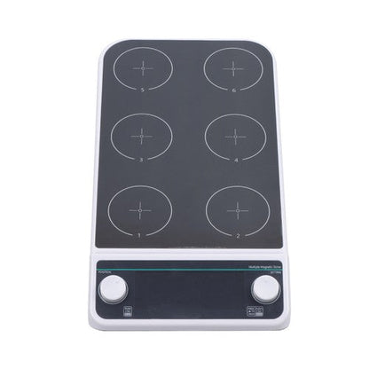 6x500ml 6 Position Magnetic Stirrer 50-1200RPM 120℃/248℉ Multi-Position Magnetic