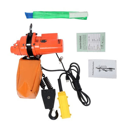 2200lbs Electric Chain Hoist 110V 10ft Lifting Height,10ft Wired Remote Control