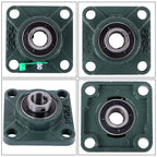 10 Pcs UCP204-12 Pillow Block Flange Bearing 3/4" Bore 4 Bolt Solid Base