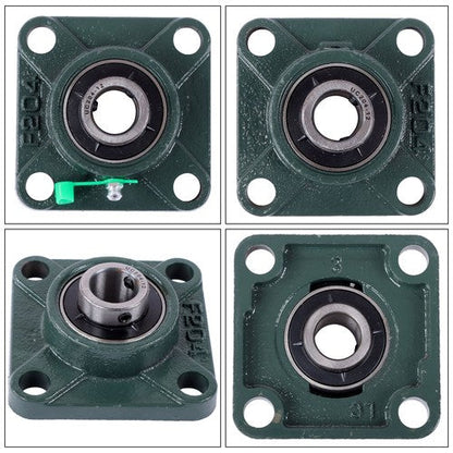 10 Pcs UCP204-12 Pillow Block Flange Bearing 3/4" Bore 4 Bolt Solid Base