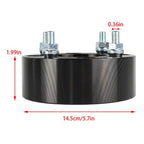 For Suzuki 4x110 2" 74mm Hub Bore M10x1.25 Studs Wheel Spacers 4Pcs Black New