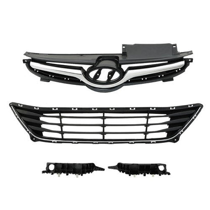 For Hyundai Elantra 2014-2016 Front Upper Lower Grilles And Bumper Brackets Set