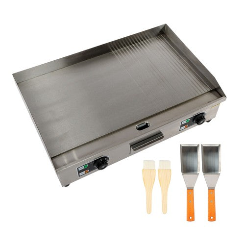 30 Inch Commercial Electric Griddle 3000W Countertop Teppanyaki Grill 122℉-572℉