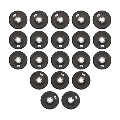 20 PCS T29 Flap Discs 4.5" x 7/8" 40/60/80/120 Grit Angle Grinder Sanding Disc