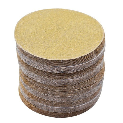 100 Pack 5 Inch 240 Grit Hook Loop Pads Sanding Discs NO-Hole Sand Paper