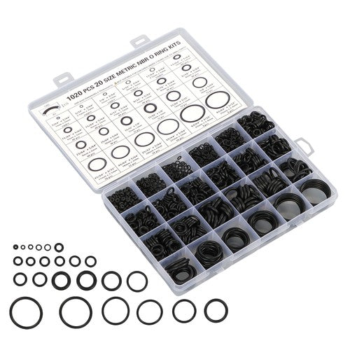 1020Pcs O Ring Kit Nitrile Rubber O Ring Assortment Set 20Size Resist Oil & Heat