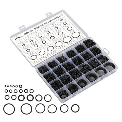 1020Pcs O Ring Kit Nitrile Rubber O Ring Assortment Set 20Size Resist Oil & Heat