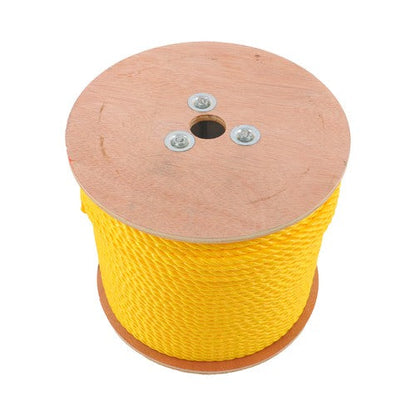 1/4" x 600' Yellow Twisted Polypropylene Rope Heavy Duty Poly Ropes For Outdoor