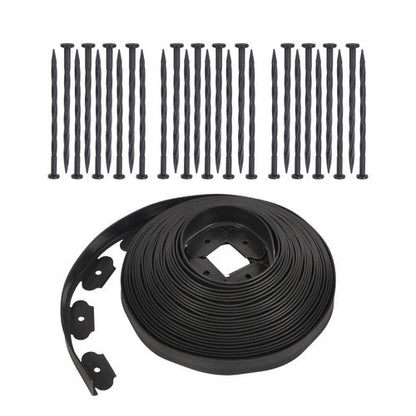 60 FT L-shaped Landscape Edging Border Kit No-Dig Garden Edge Lawn Border 1.5"