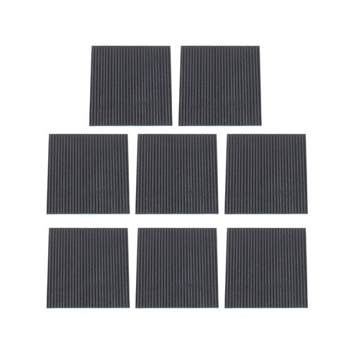 8 Pack 6"x6"x7/8" Anti Vibration Pads with Ribbed Rubber & EVA Core