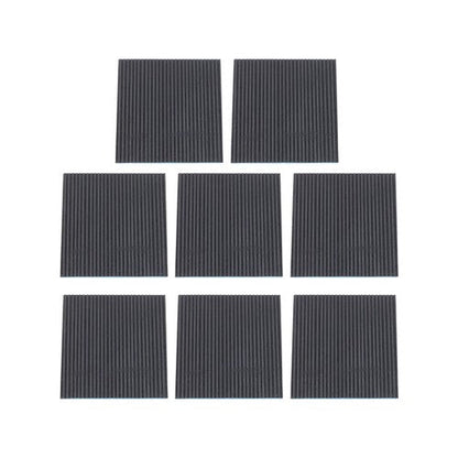 8 Pack 6"x6"x7/8" Anti Vibration Pads with Ribbed Rubber & EVA Core