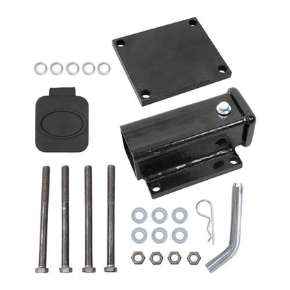 4"- 4.5" Square Bolt-on Bumper Hitch Receiver, Adapter with Hardware Durable