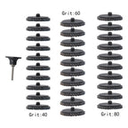 30 PCS 2 Inch Mixed Curved Roll Lock Quick Change Sanding Discs 40/60/80 Grit