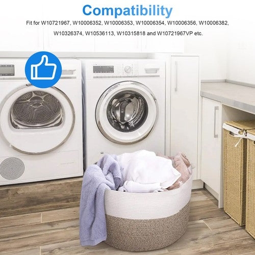 For Whirlpool W10006356 AP4514410 PS2579377 W10721967 Washer Pulley Clutch Kit