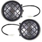 2× Headlights lens bulbs lights grills For Yamaha Banshee 1987-2006 Warrior 350