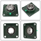 Self-Aligning UCF210-32 Pillow Block Bearing Solid Base 2" Bore 4-Bolt 2Pcs
