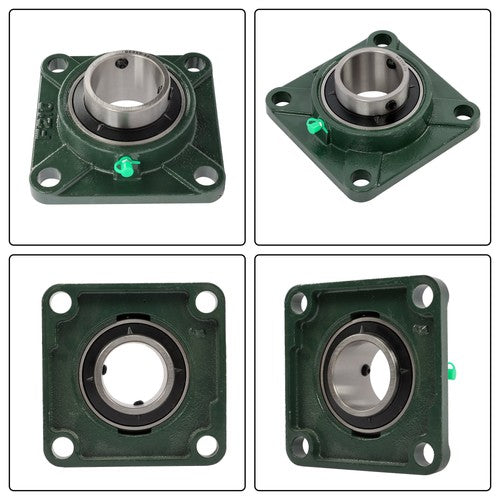 Self-Aligning UCF210-32 Pillow Block Bearing Solid Base 2" Bore 4-Bolt 2Pcs