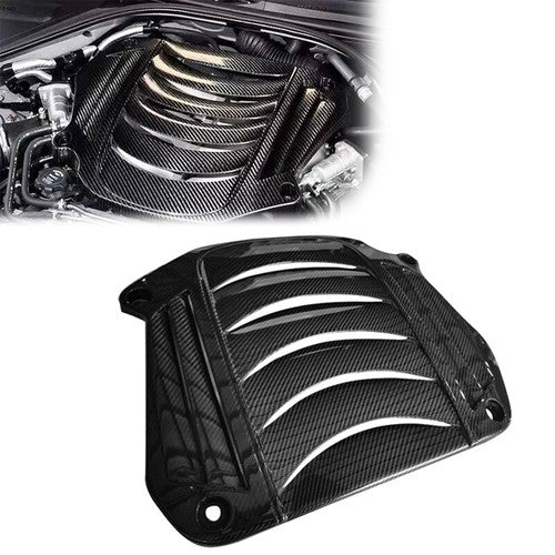 Real Carbon Fiber Shutters Engine Hood Cover for Nissan GT-R R35 2009-2020