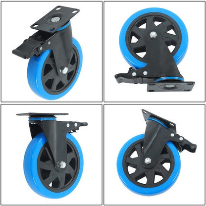 6 Inch Swivel Caster Wheels, Casters Set of 4 Heavy Duty with Brakes