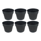 6 Pack 5 Gallon Plastic Nursery Pots Heavy Duty Garden Flower Plant Pots
