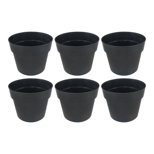 6 Pack 5 Gallon Plastic Nursery Pots Heavy Duty Garden Flower Plant Pots