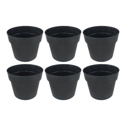 6 Pack 5 Gallon Plastic Nursery Pots Heavy Duty Garden Flower Plant Pots