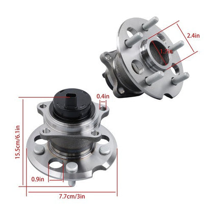 FWD 2pcs Rear Wheel Bearing and Hubs Assembly For Toyota Sienna 2004 - 2010