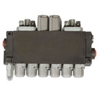 Hydraulic Backhoe Directional Control Valve w/ 4 Joysticks 6 Spool 11 GPM New