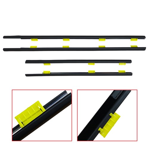 Window Weatherstrip 4PC Sweep Molded Trim Outer Black for Honda CR V 2005 EX